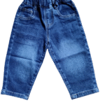 kids' denim jeans with an elastic waistband