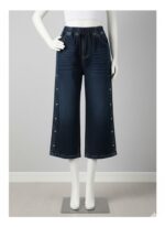 Comfort-Fit Dark Wash Elastic Waist Trouser - Image 2