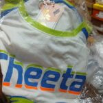 CHEETA WHITE AND GREEN JERSEY TOP