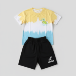 DINOSAUR 2PCS YELLOW AND BLUE JERSEY