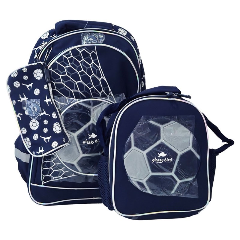 1769862749_52188205BTemida5D-800x800-1.jpg GLOSSY BIRD BACK PACK BLUE & SILVER FOOTBALL BAG (GB5248) - Image 1