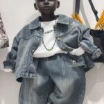 CAMEL LOGO DENIM TWO-PIECE SET
