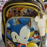 MICKEY MOUSE YELLOW AND BROWN DETACHABLE TROLLEY BAG