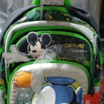 GREENERY MB8223C GREEN AND BLACK MICKEY MOUSE TROLLEY BAG
