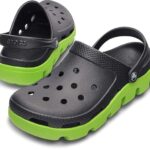 CROCS CLOG-PEARLESCENT BLACK / PARROT GREEN