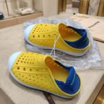 SKECHERS FLEX CASUAL SHOE-YELLOW/BLUE/WHITE