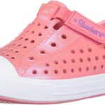 SKECHER FLEX CASUAL SHOE-PINK/WHITE-VELCRO