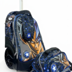 GLOSSY BIRD DRAGON'S POWER BLACK TROLLEY BAG
