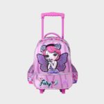 GLOSSY BIRD FAIRY 3-IN-1 PINK TROLLEY BAG