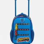GLOSSY BIRD BLUE RACING TROLLEY BAG