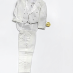 5PCS WHITE TUXEDOS WITH FLOWERY DESIGNS
